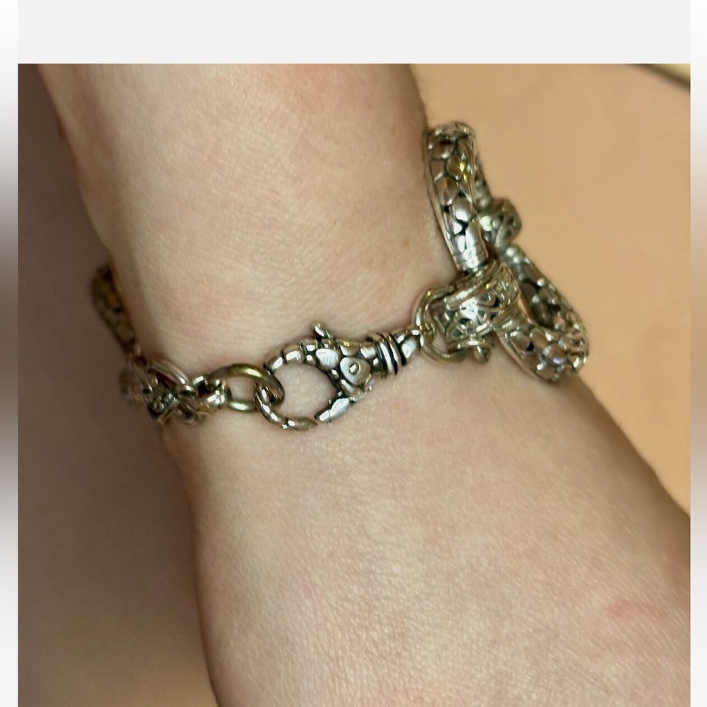 SARDA 925 STERLING SILVER BRACELET - Size 7 - Picture 9 of 10